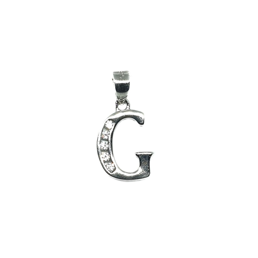 925 Sterling Silver Alphabet (Letter G) Pendant MGA - PDS0091