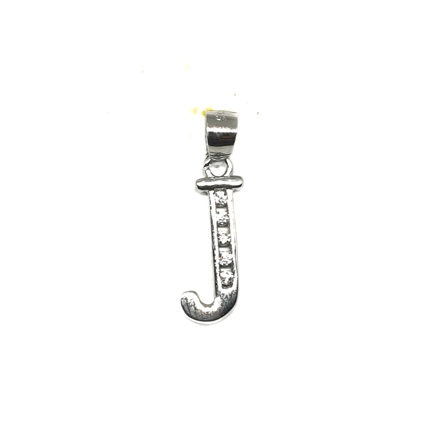 925 Sterling Silver Alphabet (Letter J) Pendant MGA - PDS0074