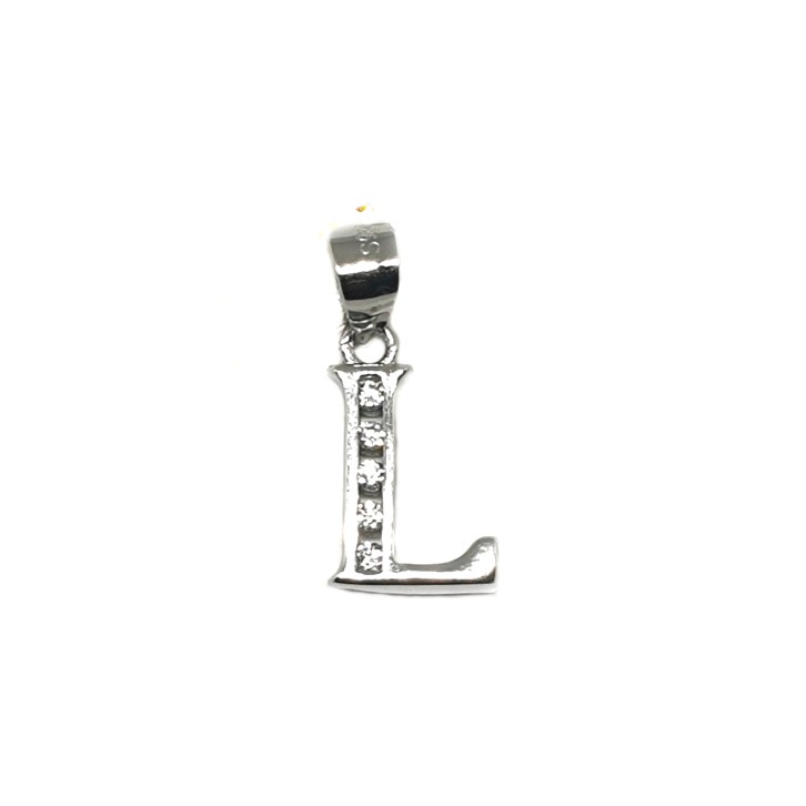 925 Sterling Silver Alphabet (Letter L) Pendant MGA - PDS0087