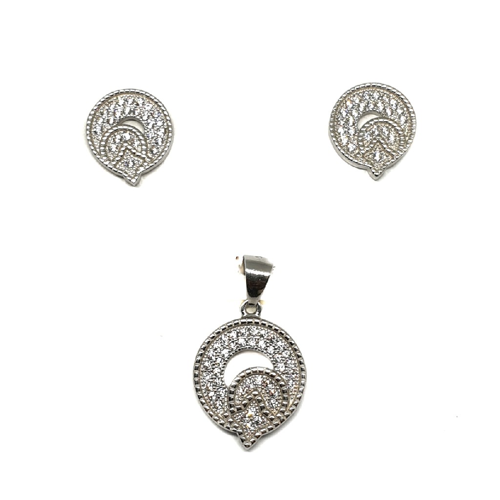 925 Sterling Silver Modern Pendant Set MGA - PTS0083