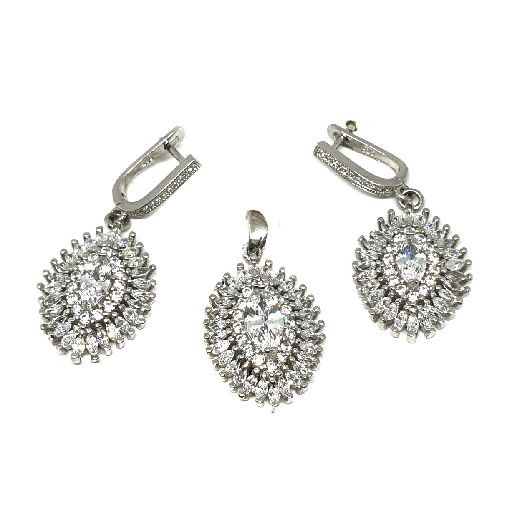 925 Sterling Silver Designer Pendant Set MGA - PTS0078