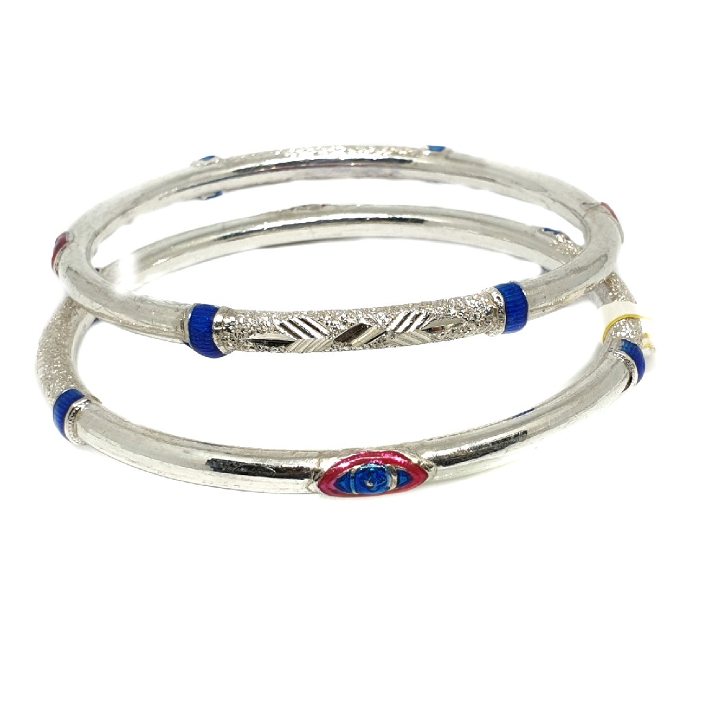 925 sterling silver meenakari kadli bangle mga - kds0406