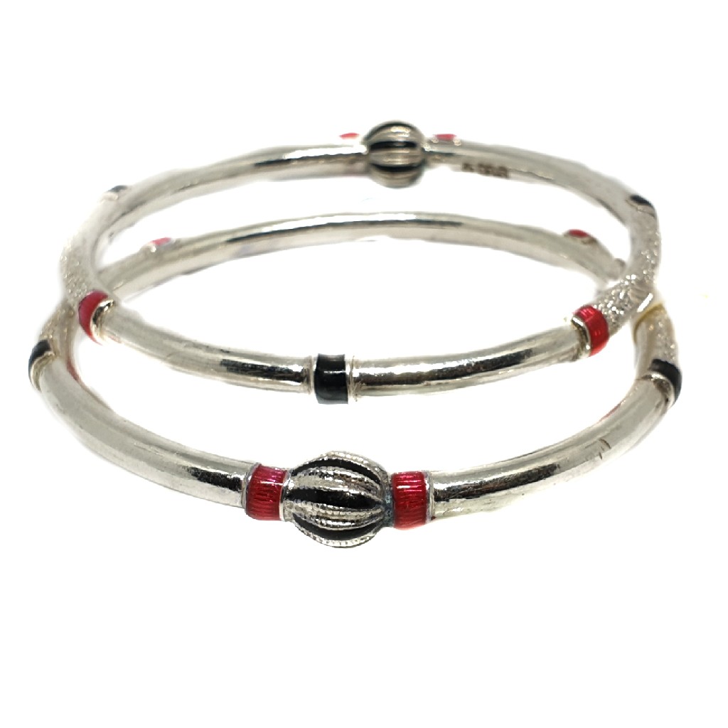925 sterling silver meenakari kadli bangle mga - kds0405