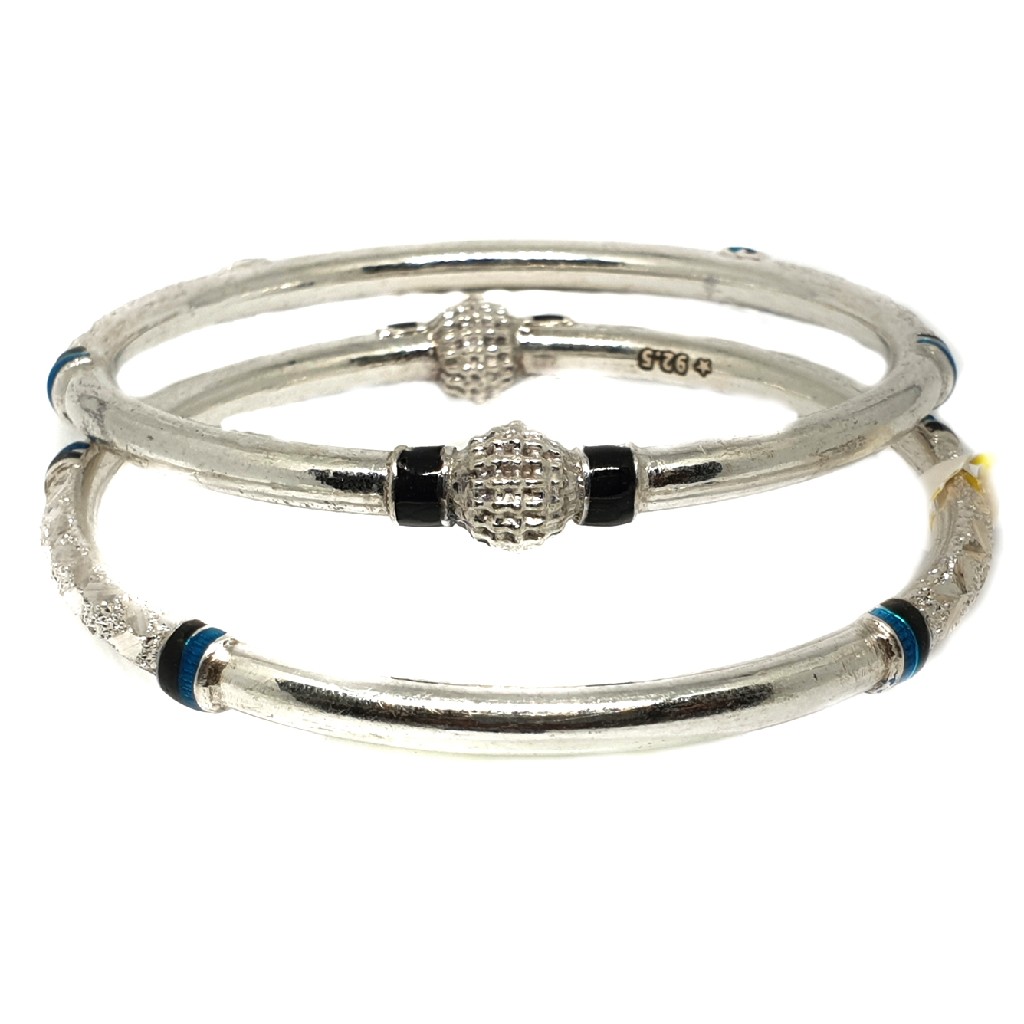 925 sterling silver meenakari kadali bangle mga - kds0409