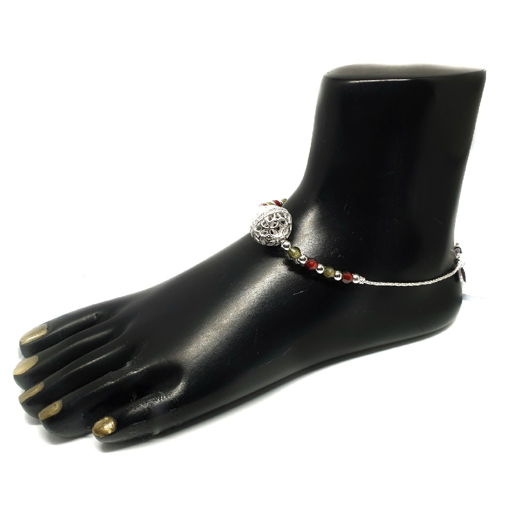 Football Shape Modern Designer Silver Payal MGA - PLS0253