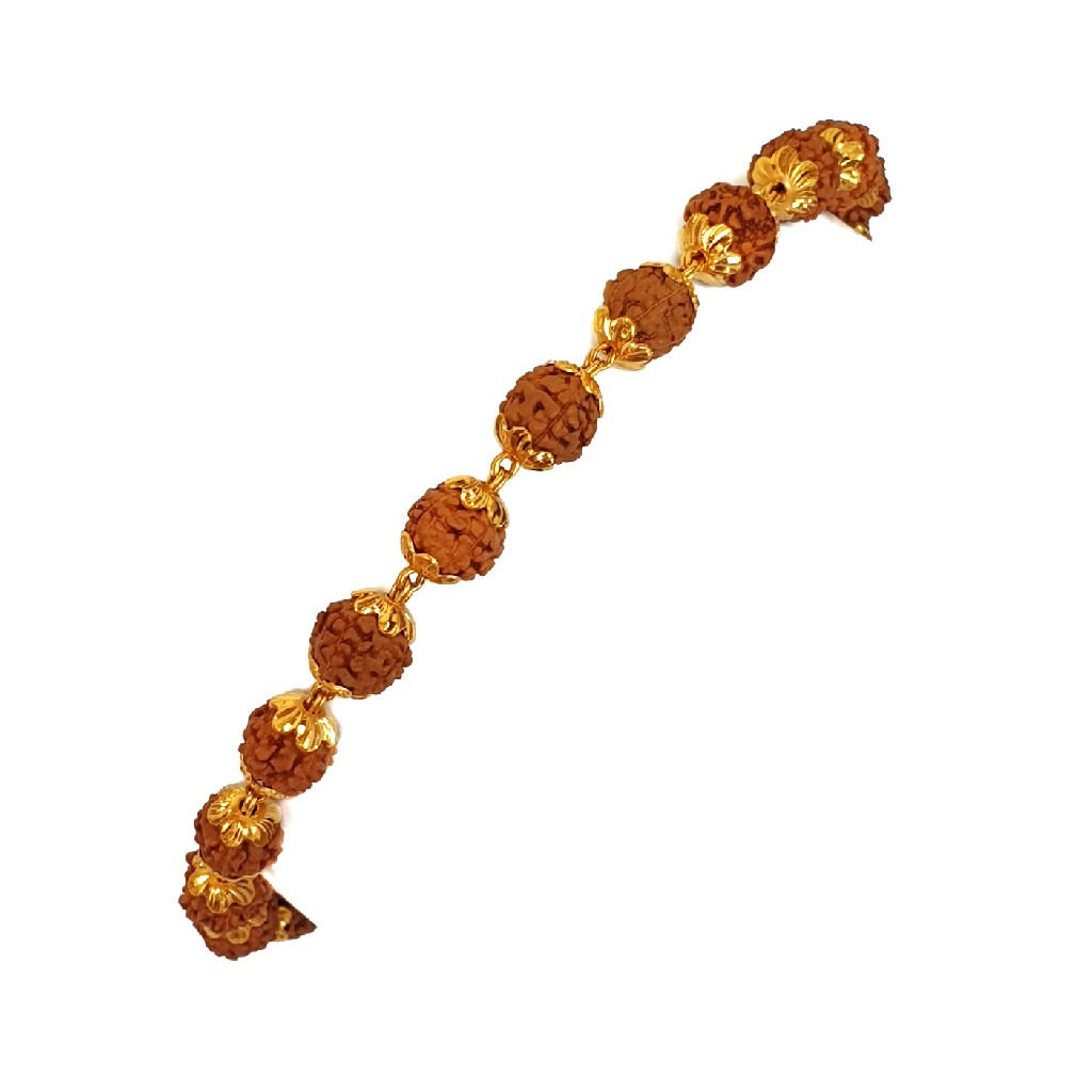 One gram gold forming rudraksh bracelet mga - rue0001