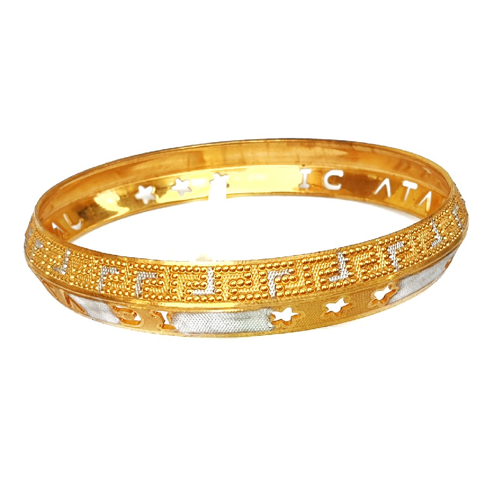 One gram gold forming cnc machine cut gents kada bracelet mga - bre0001