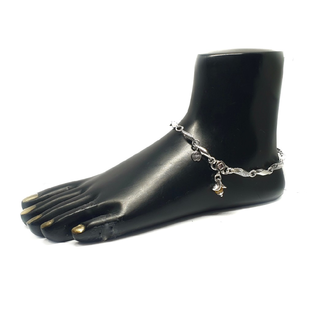Modern silver anklet payal mga - pls0259