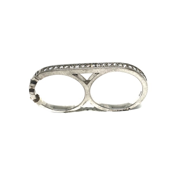 925 Sterling Silver Two Finger Ring MGA - LRS0120