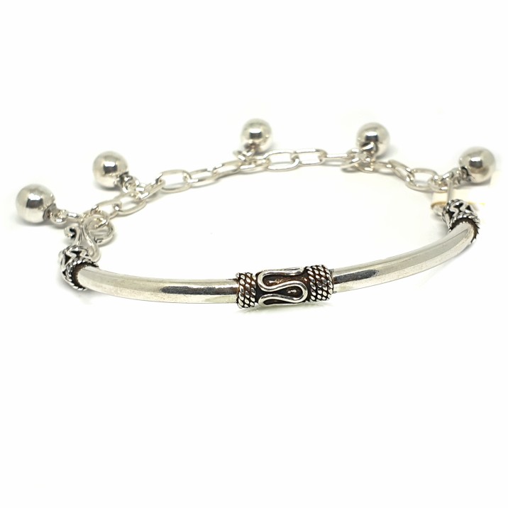 925 Sterling Silver Oxidised Pandadi Bracelet MGA - BRS0427