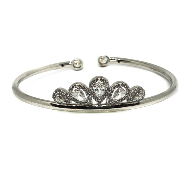 925 Sterling Silver Queen Shaped Bracelet MGA - BRS0347