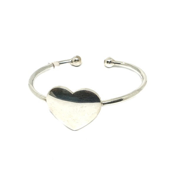 925 sterling silver heart shape baccha bracelet mga - krs0139