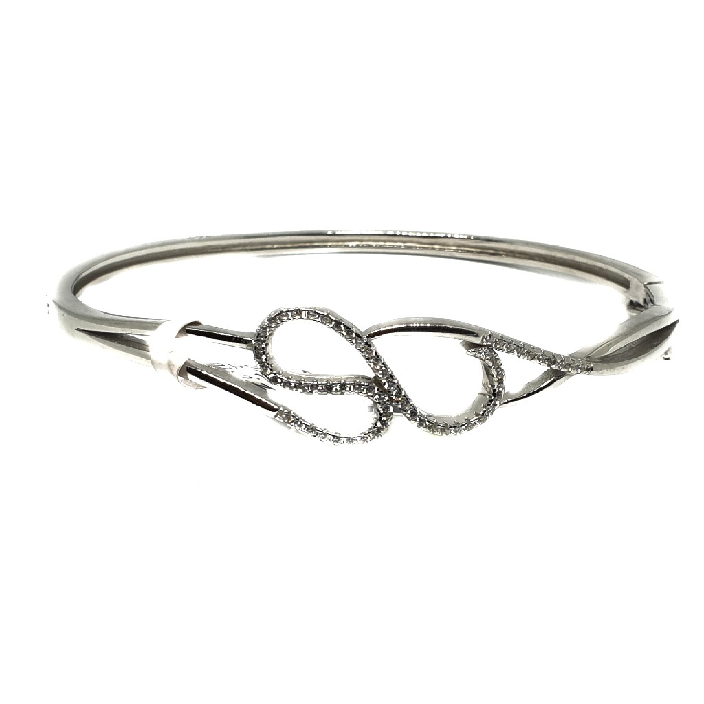 925 Sterling Silver Laheriya Diamond Bracelet MGA - BRS0254