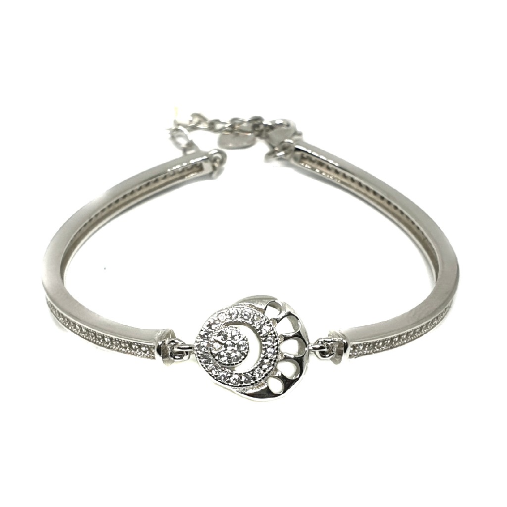 925 Sterling Silver CZ Diamond Loose Bracelet MGA - BRS0354
