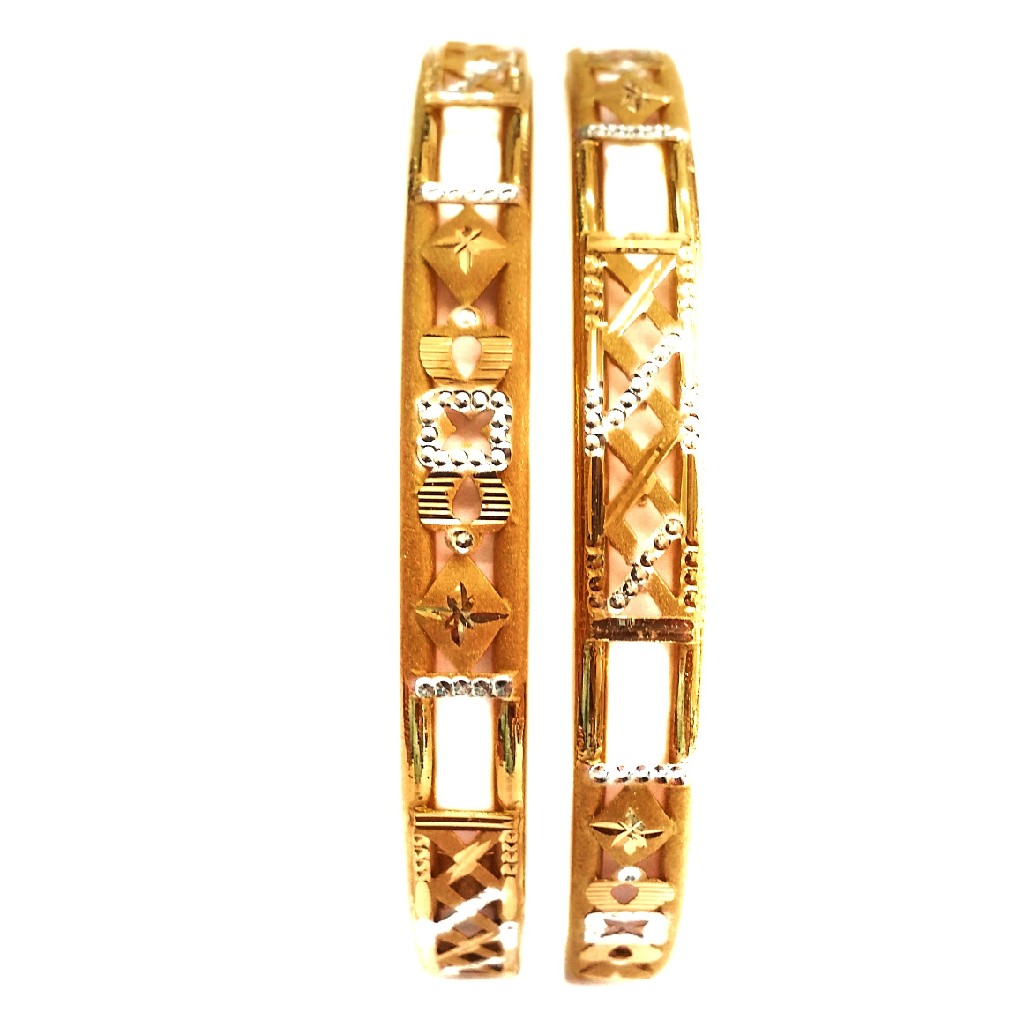 Plain gold copper kadli Bangles 22kt gold mga - gk057