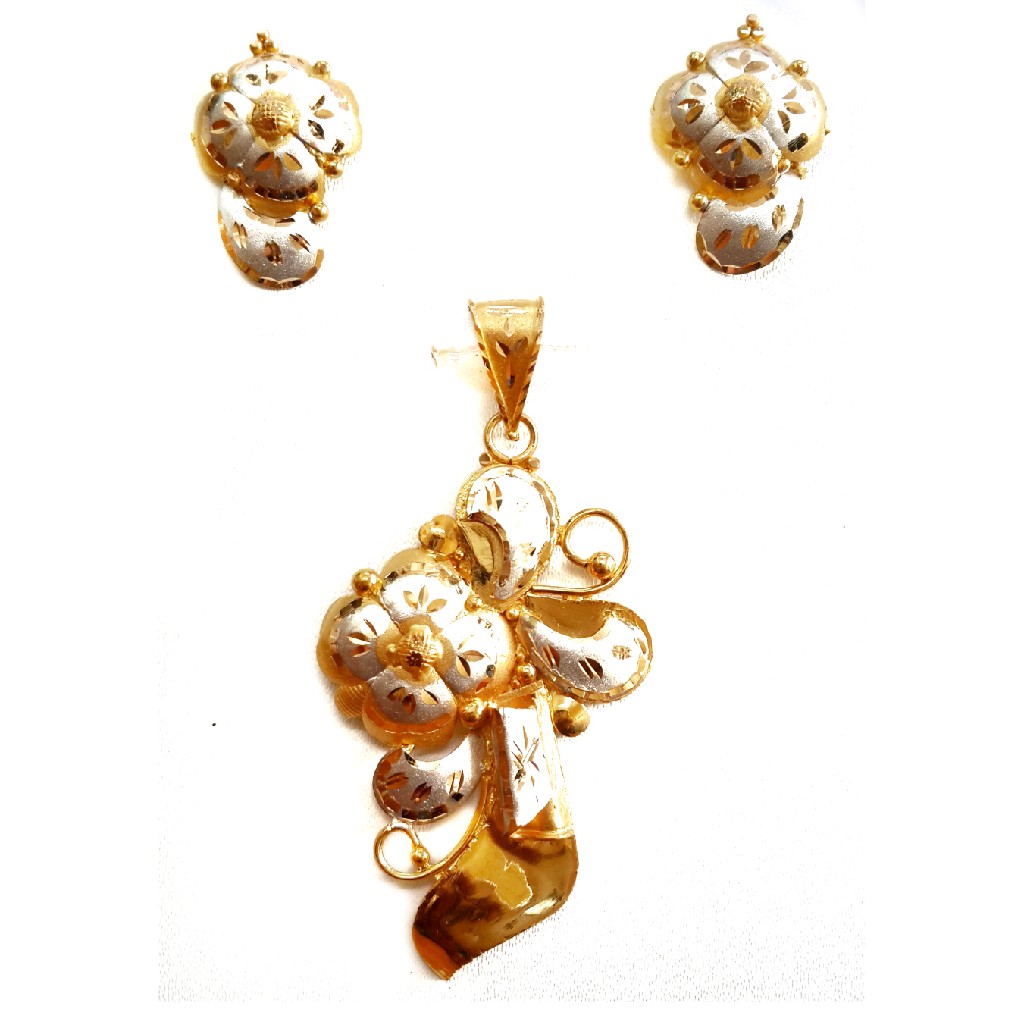916 Gold Plain Gold Pendle Set MGA - GPS010