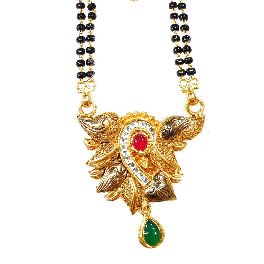22k Gold Antique Oxidised Mangalsutra MGA - GM053
