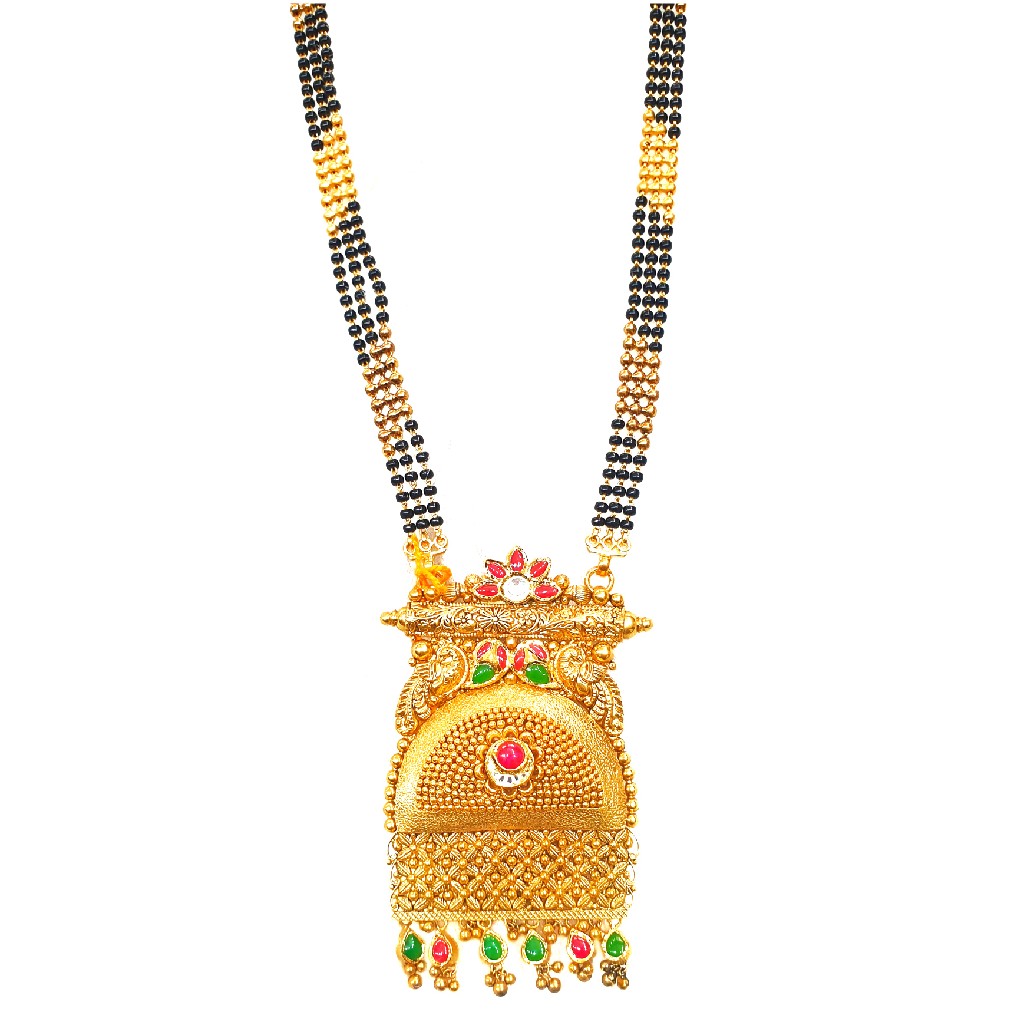 22k Gold Antique Oxidised Mangalsutra MGA - GM041