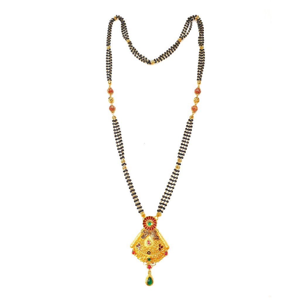916 Gold antique Oxidised mangalsutra MGA - GM039