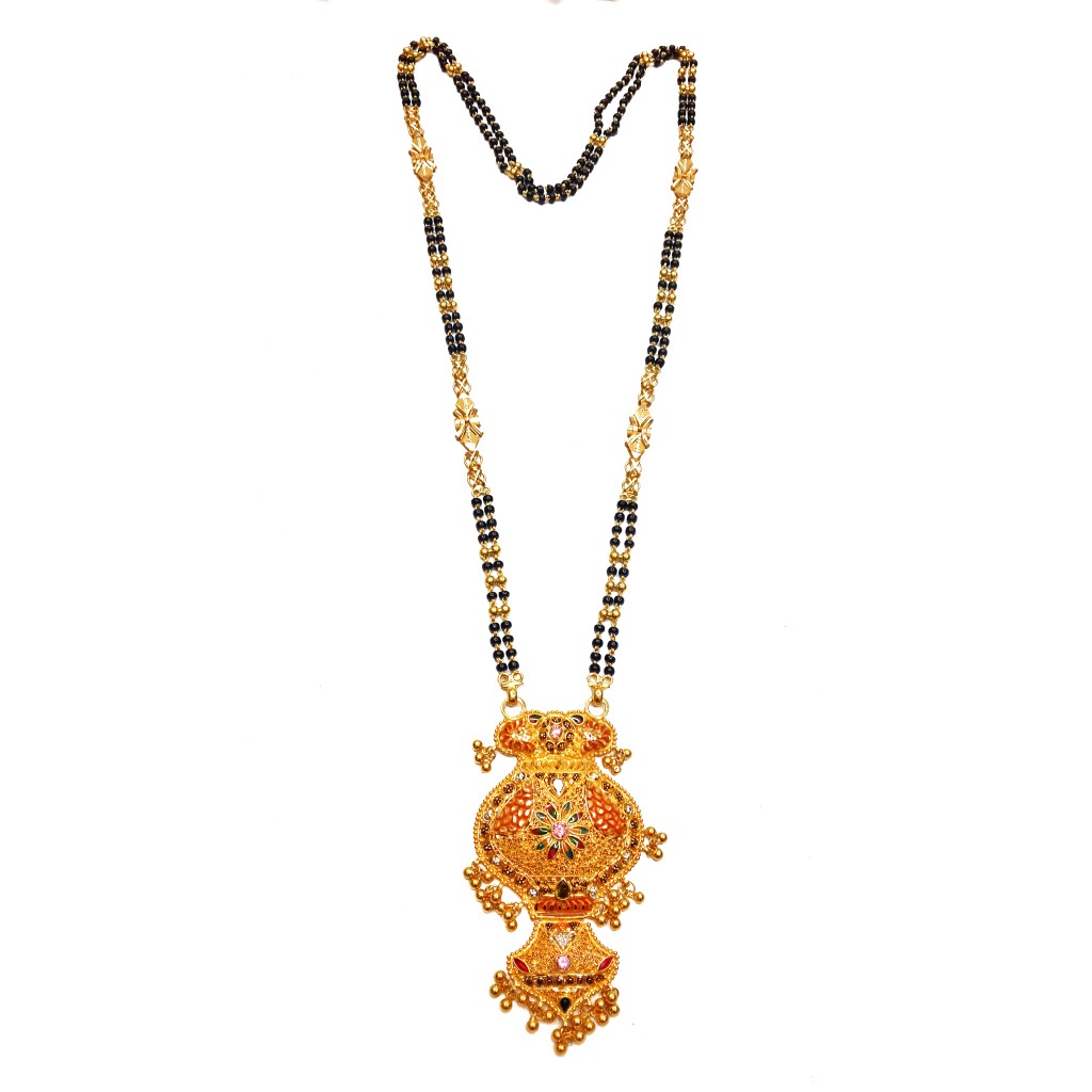 22kt Gold Kalkatti Meenakari Mangalsutra MGA - GM031