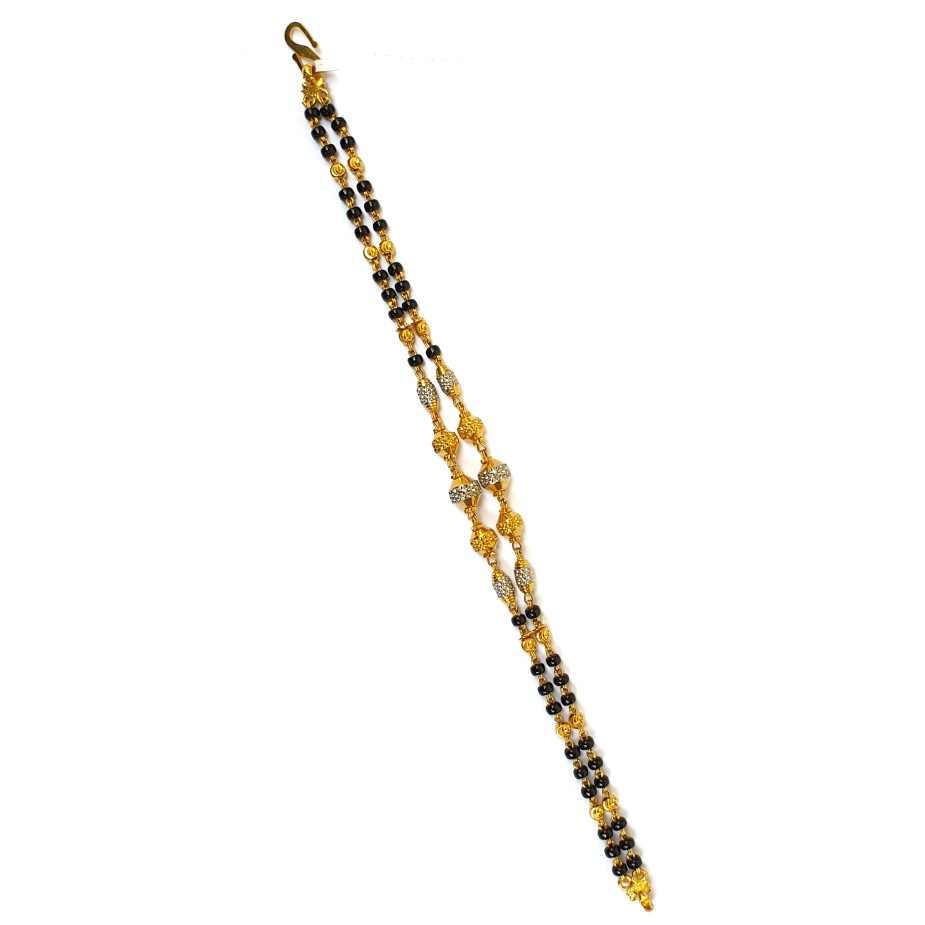 One gram gold forming two line mangalsutra bracelet mga - bre0071