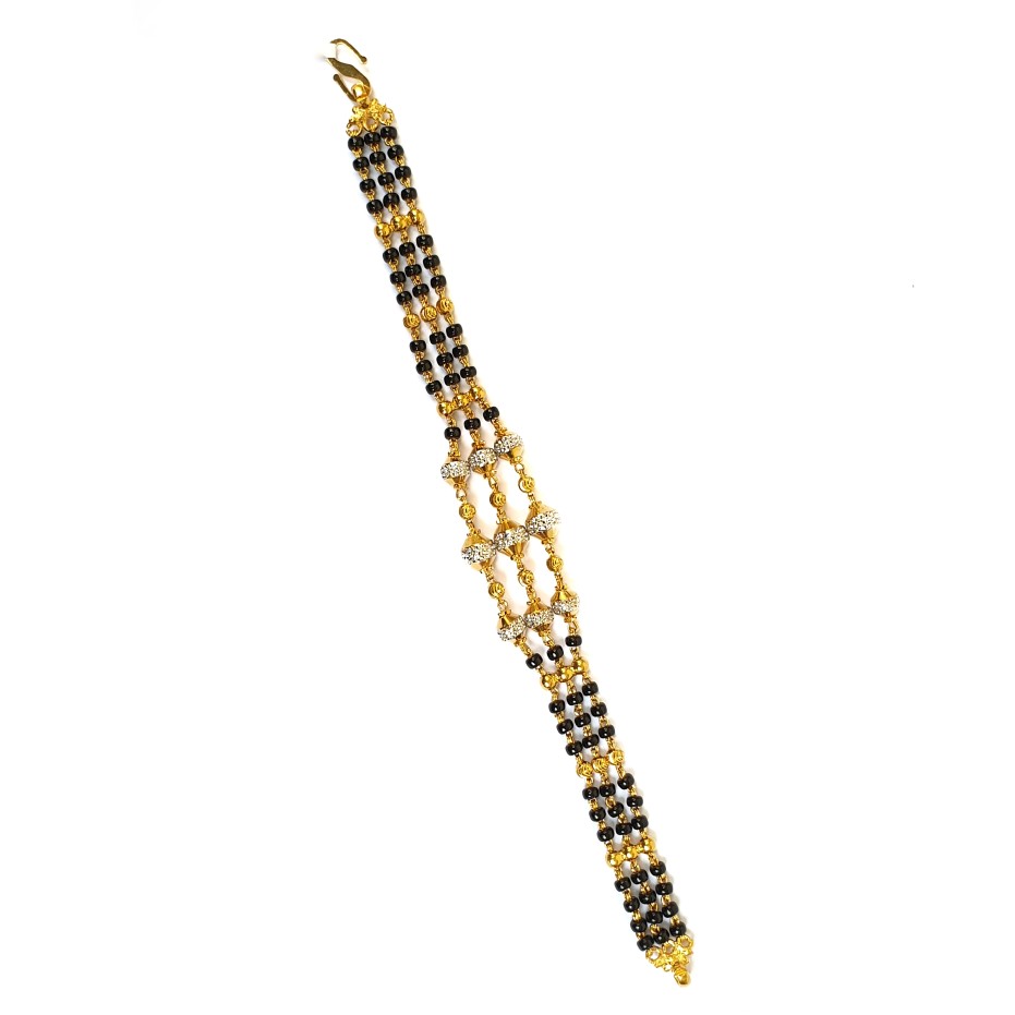 One gram gold forming three line designer bracelet mga - bre0080