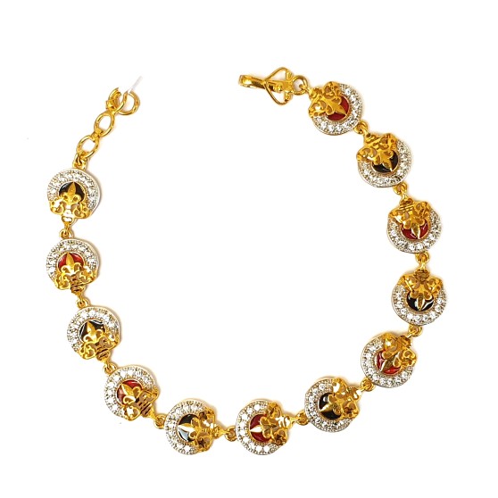 1 gram gold forming designer bracelet mga - bre0034