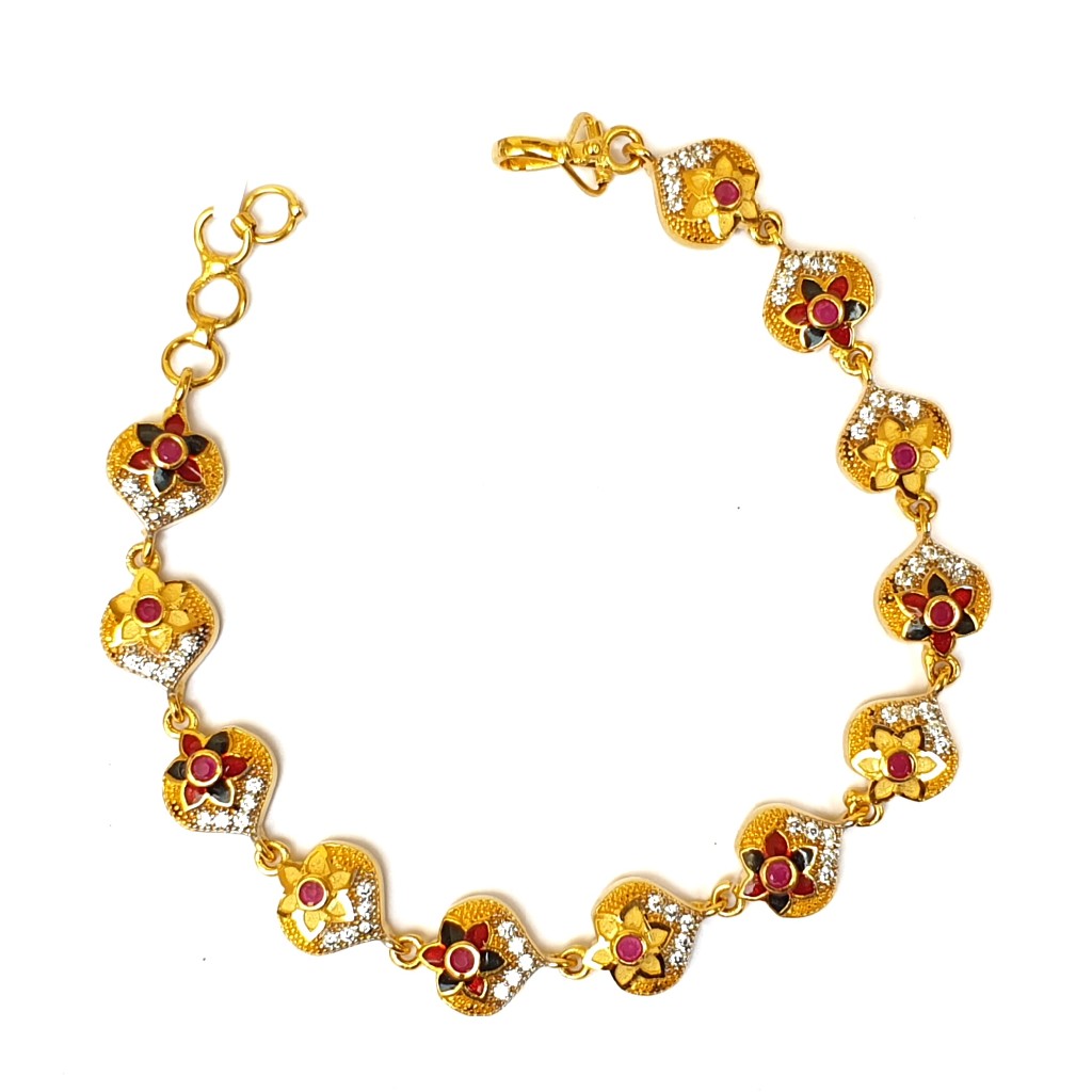 1 Gram Gold Forming Fancy Bracelet MGA - BRE0035
