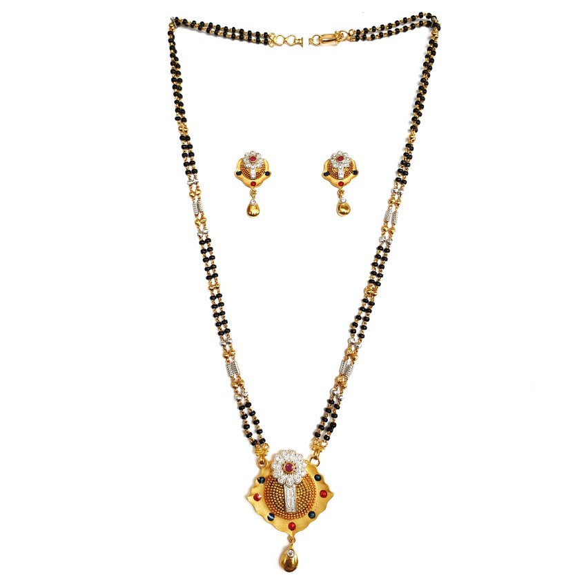 1 gram gold forming designer mangalsutra mga - mse0111