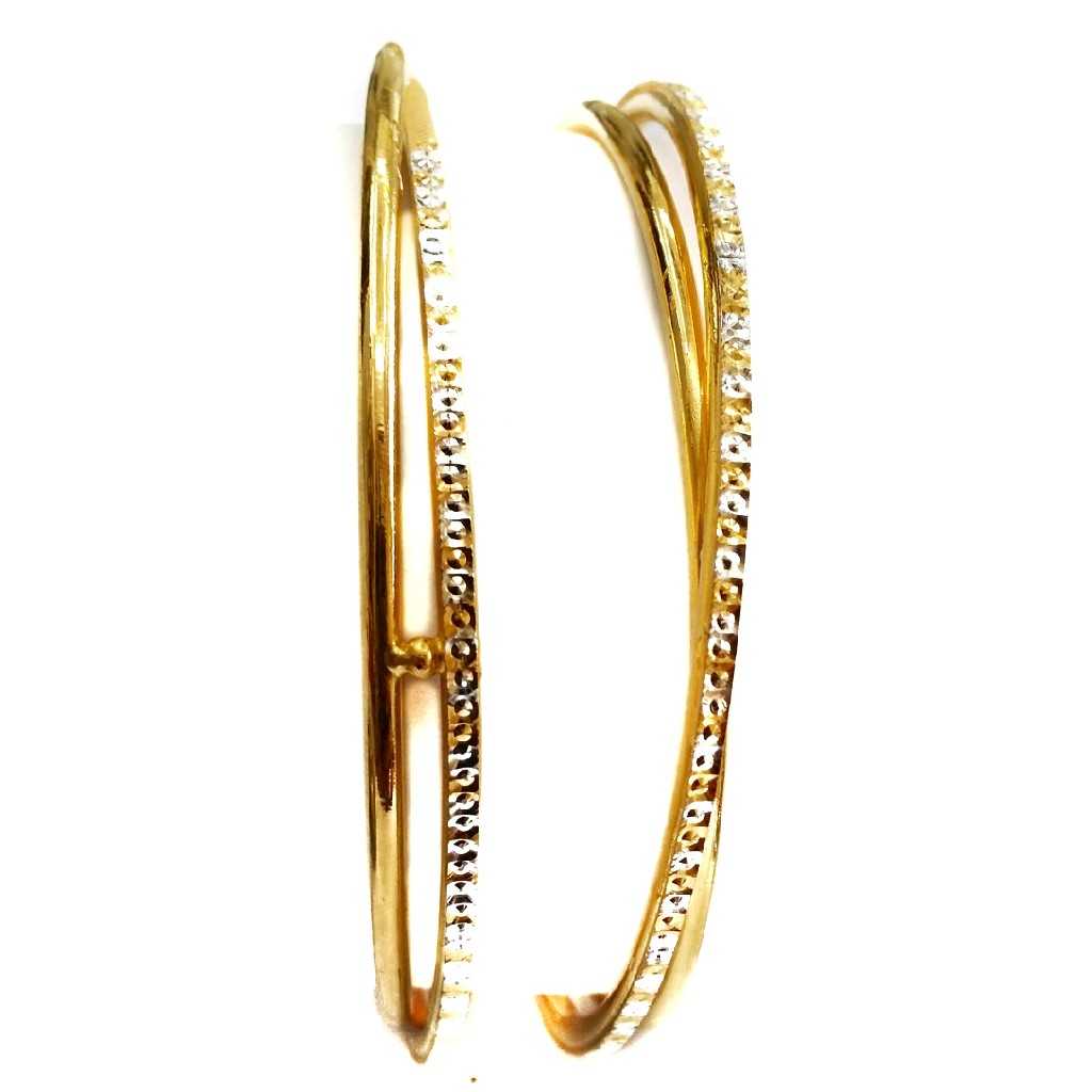 916 Yellow Gold Copper Kadli Bangles MGA - GK043