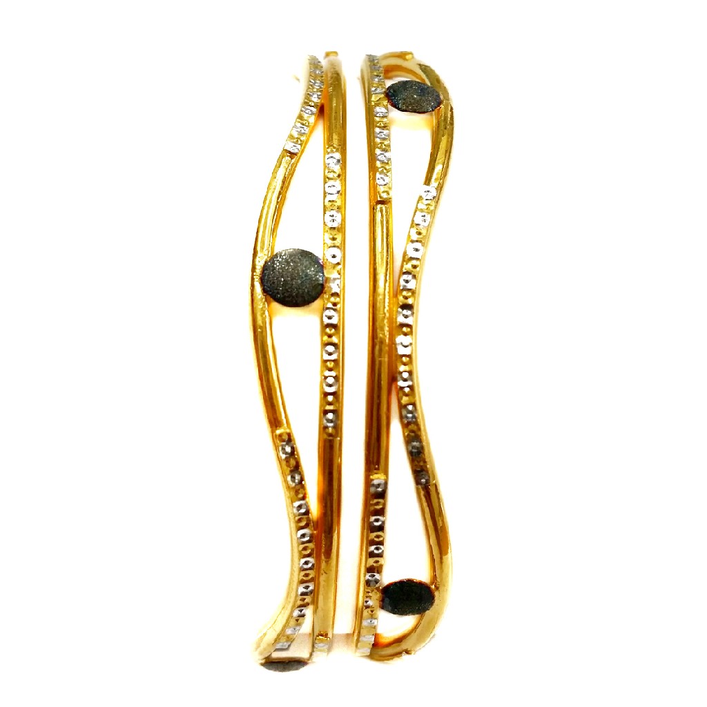22k gold copper kadli bangles mga - gk040