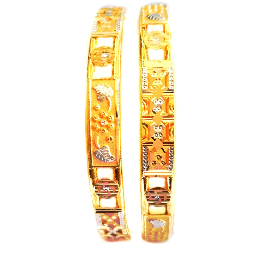 22k Plain Gold Copper Kadli Bangles MGA - GK022