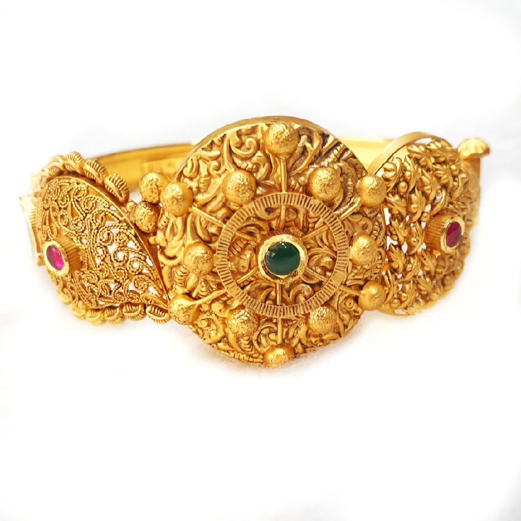 22k Gold Antique Kada Bangles MGA - GP063