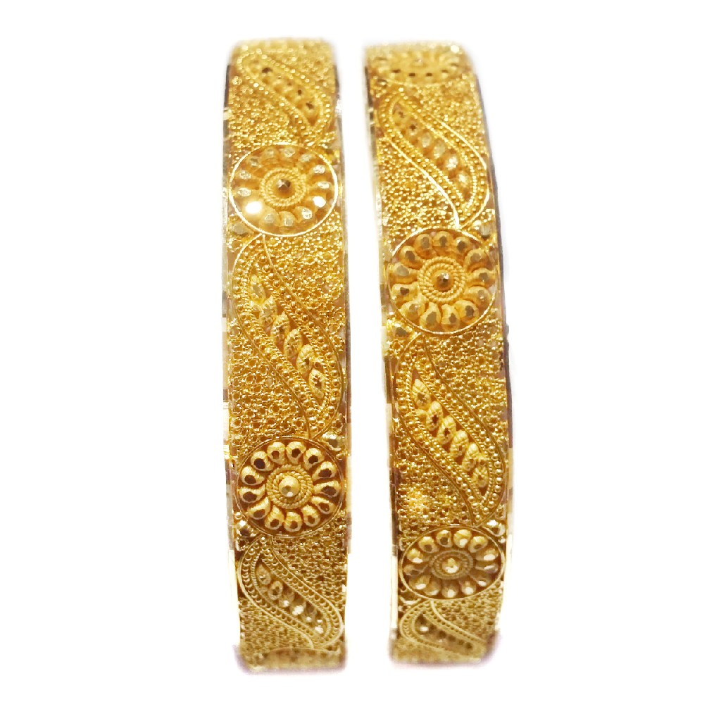 22k Gold Kalkatti Kada Bangles MGA - GP031