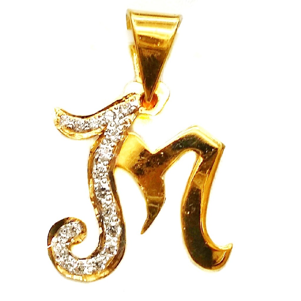 22K Gold JM Monogram Pendant MGA - MGP002