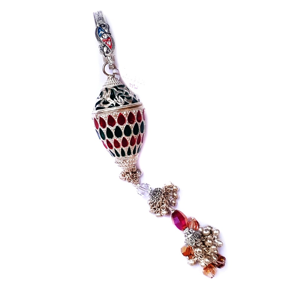 Rajwadi meenakari lighting silver juda mga - jus0002