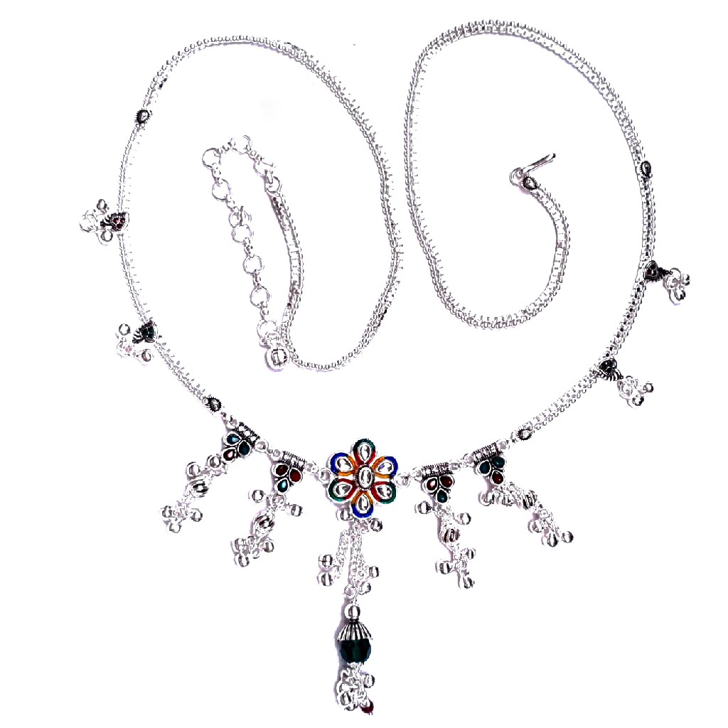 Meenakari fancy flower kandora mga - kns0010