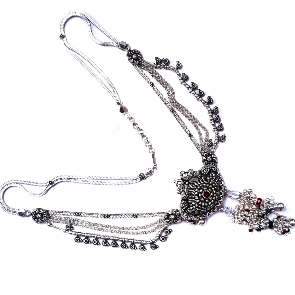 Oxidized antique silver kamar bandh mga - jus0056