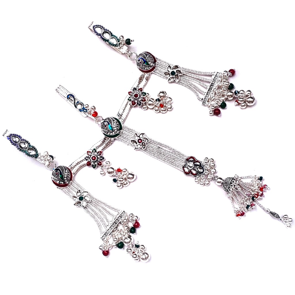 3 clips peacock silver juda mga - jus0059