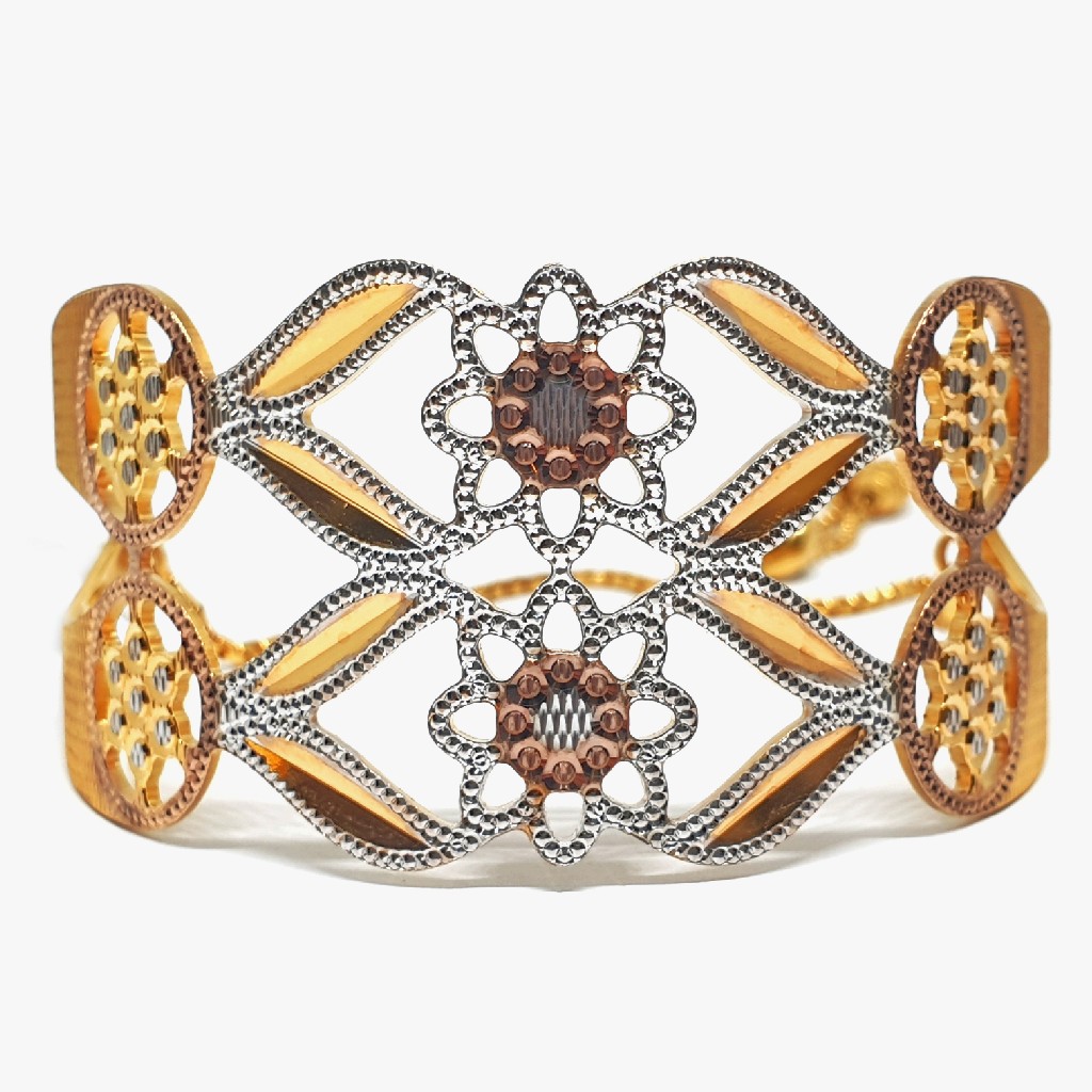 One gram gold forming fancy flower bracelet mga - bge0089