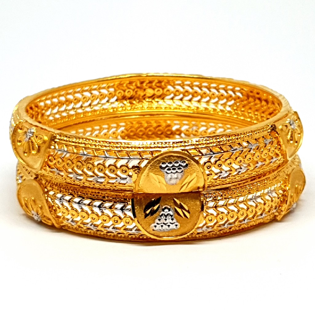 One gram gold forming kada bangles mga - bge0214
