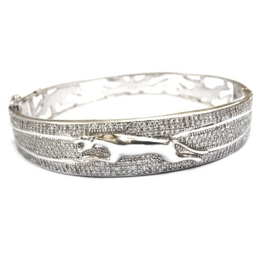 925 Sterling Silver Gents Jaguar Kada Bracelet MGA - KRS0099