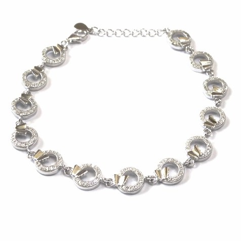925 Sterling Silver Fancy Bracelet MGA - BRS0419