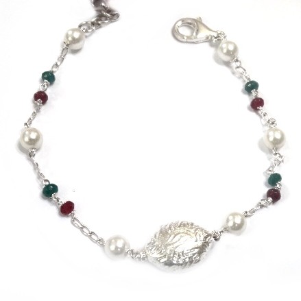 925 sterling silver pearl bracelet mga - brs0053