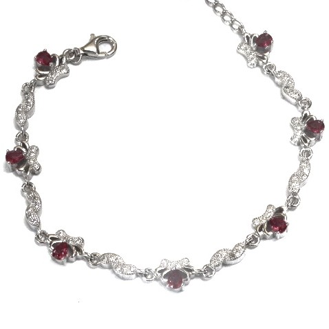 925 sterling silver queen shape bracelet mga - brs0081