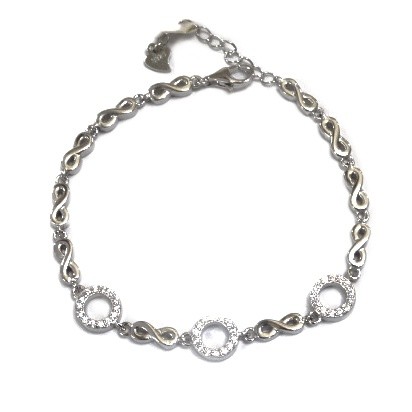 925 sterling silver round shape bracelet mga - brs0392