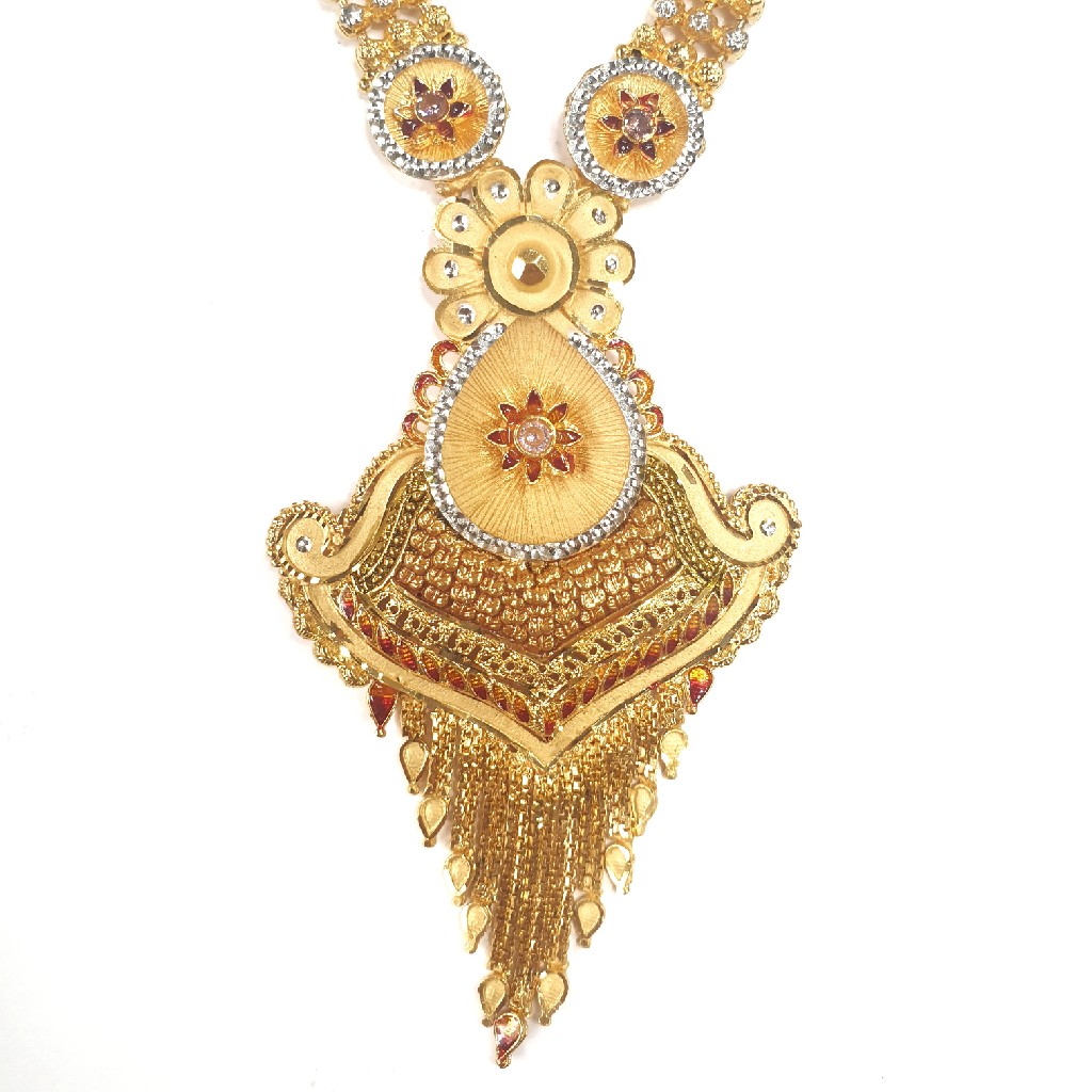 1 gram gold forming necklace set mga - gf0014