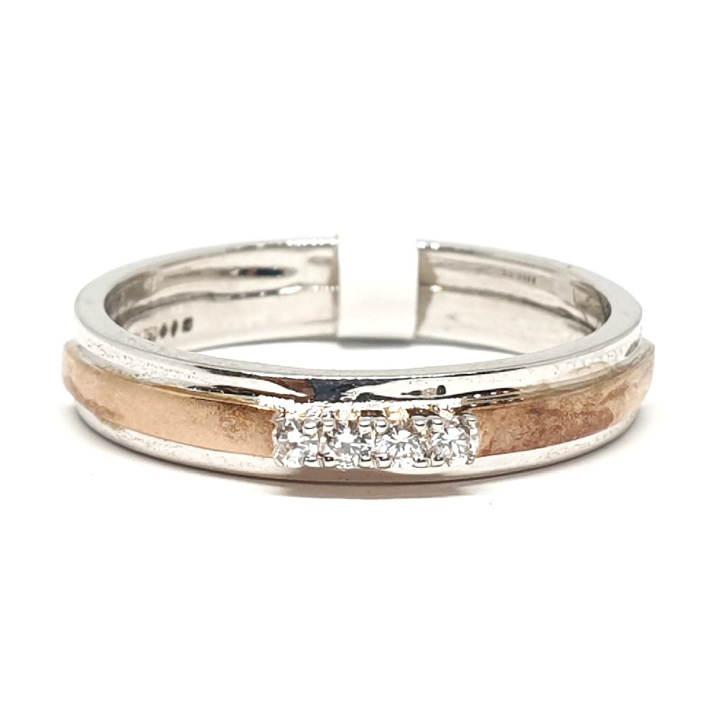 18k white gold rose gold real diamond ring mga - rdr0050