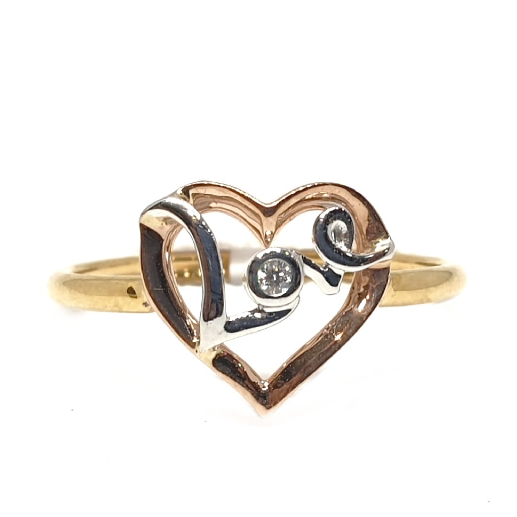 18k gold rose gold real diamond ring mga - rdr0048