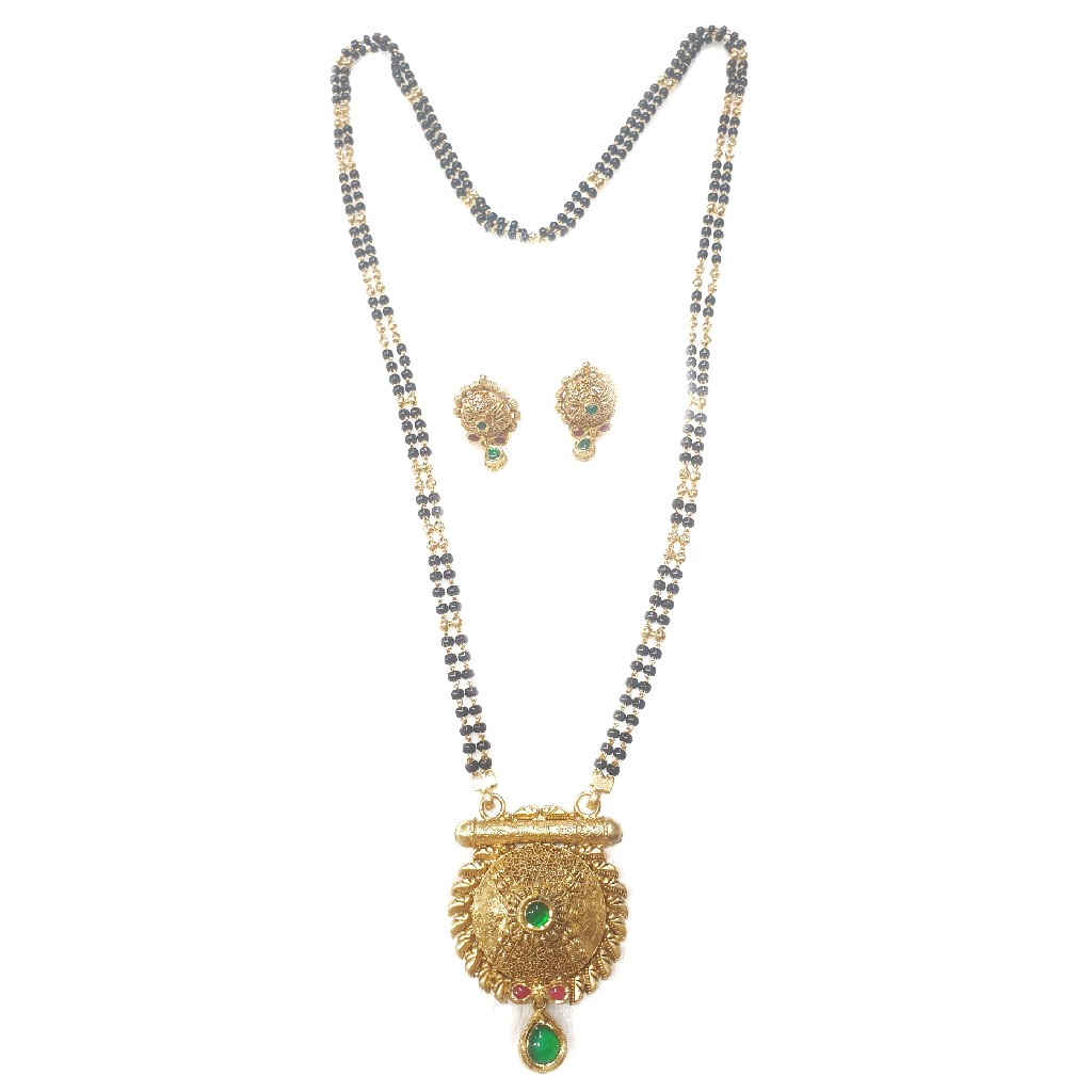 22k gold antique mangalsutra mga - gm005